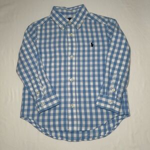 Ralph Lauren Boys Blue/White Checkered Shirt